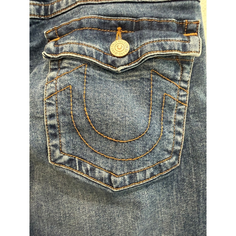 True Religion Becca Mid Rise Bootcut Jeans Medium Wash Blue 33 -See Measurements - Picture 5 of 8